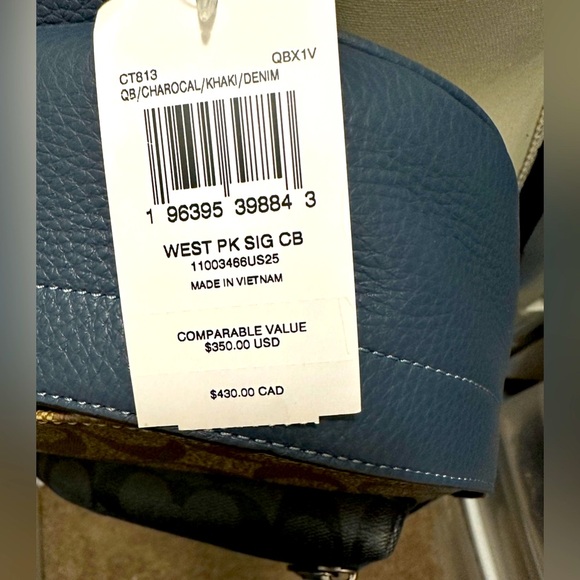 Men’s Coach West Pack in Color Block and Signature Canvas NWT - Picture 5 of 12